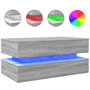 Voir la diapositive 2 : VIDAXL Table basse avec lumieres LED gris sonoma 90x50x40 cm