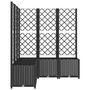 Voir la diapositive 5 : VIDAXL Jardiniere avec treillis Noir 120x120x136 cm PP