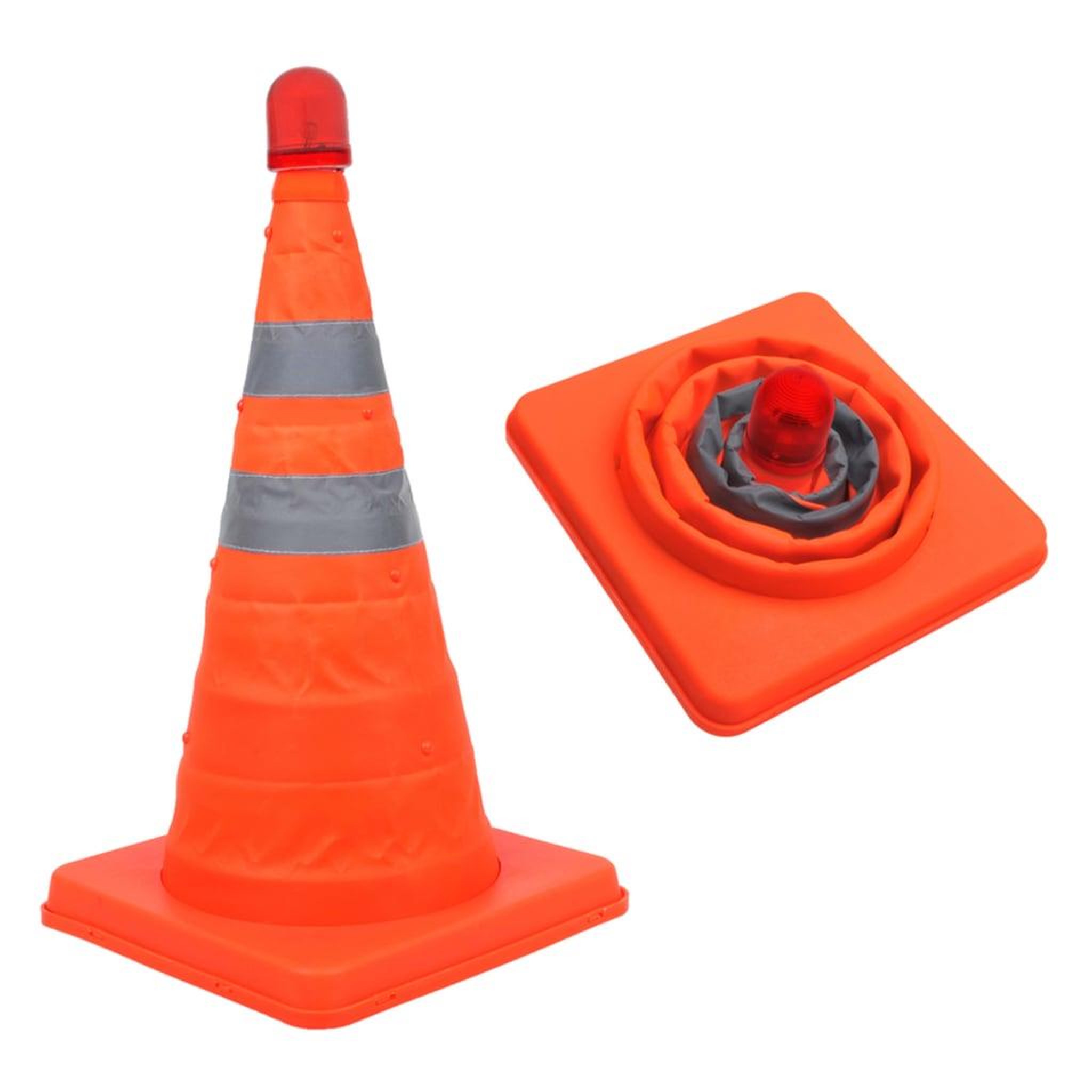Voir la diapositive 1 : PROPLUS ProPlus Cones de signalisation de securite repliables 2 pcs avec LED