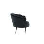Voir la diapositive 3 : Paris Prix Fauteuil Coquillage en Velours  Calais  83cm Noir