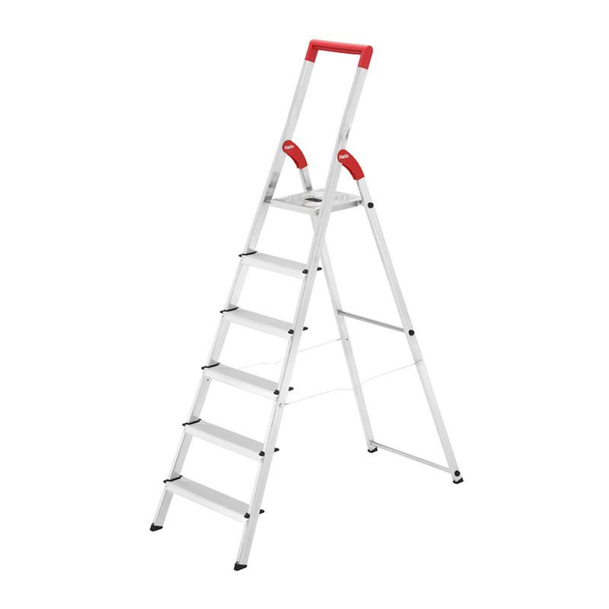 HAILO MS LINE - Escabeau ménager pliable en aluminium 6 marches ultra léger Hailo L50