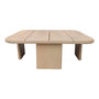 Voir la diapositive 2 : SWEEEK Table basse de jardin carrée bois d'acacia naturel 70cm - Kaina
