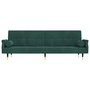 Voir la diapositive 4 : VIDAXL Canape-lit avec coussins vert fonce velours