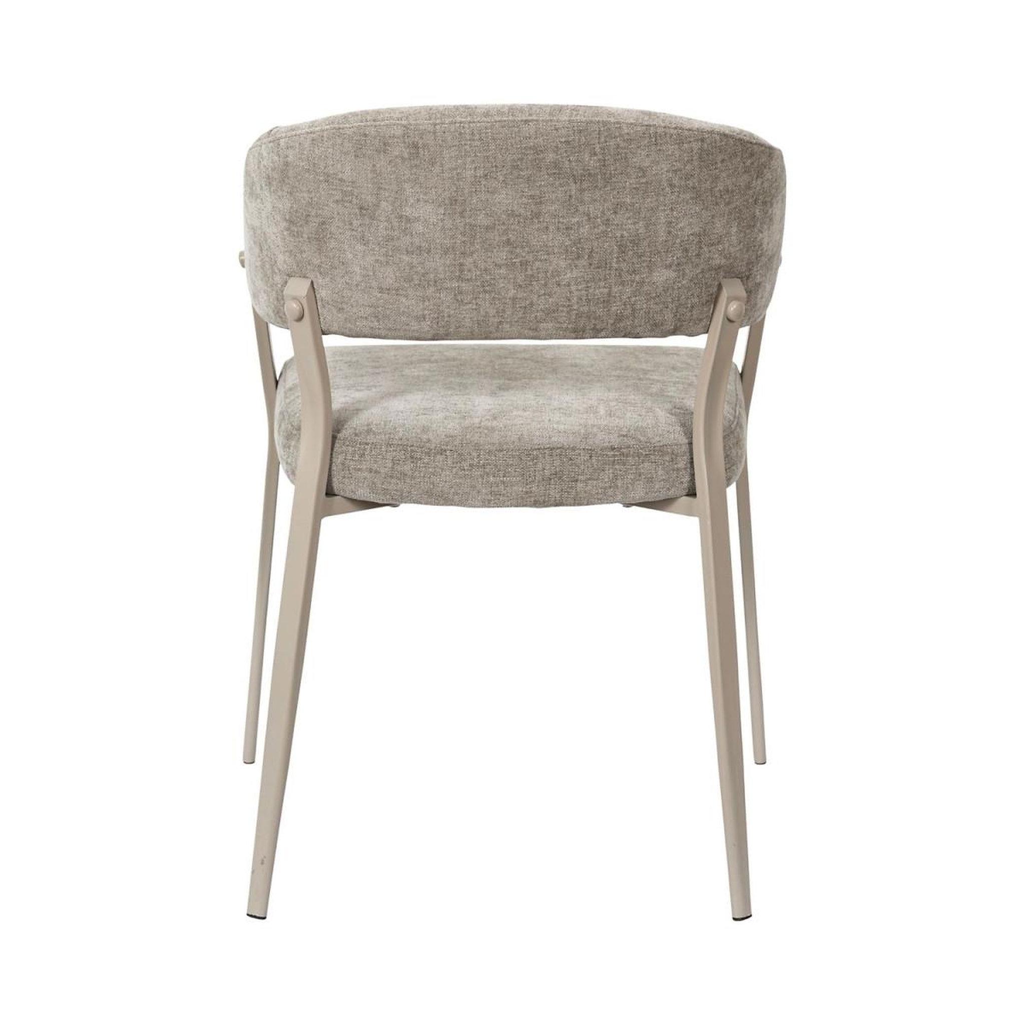 Voir la diapositive 6 : The Home Deco Factory Lot de 2 fauteuils de table  emilia  78cm taupe