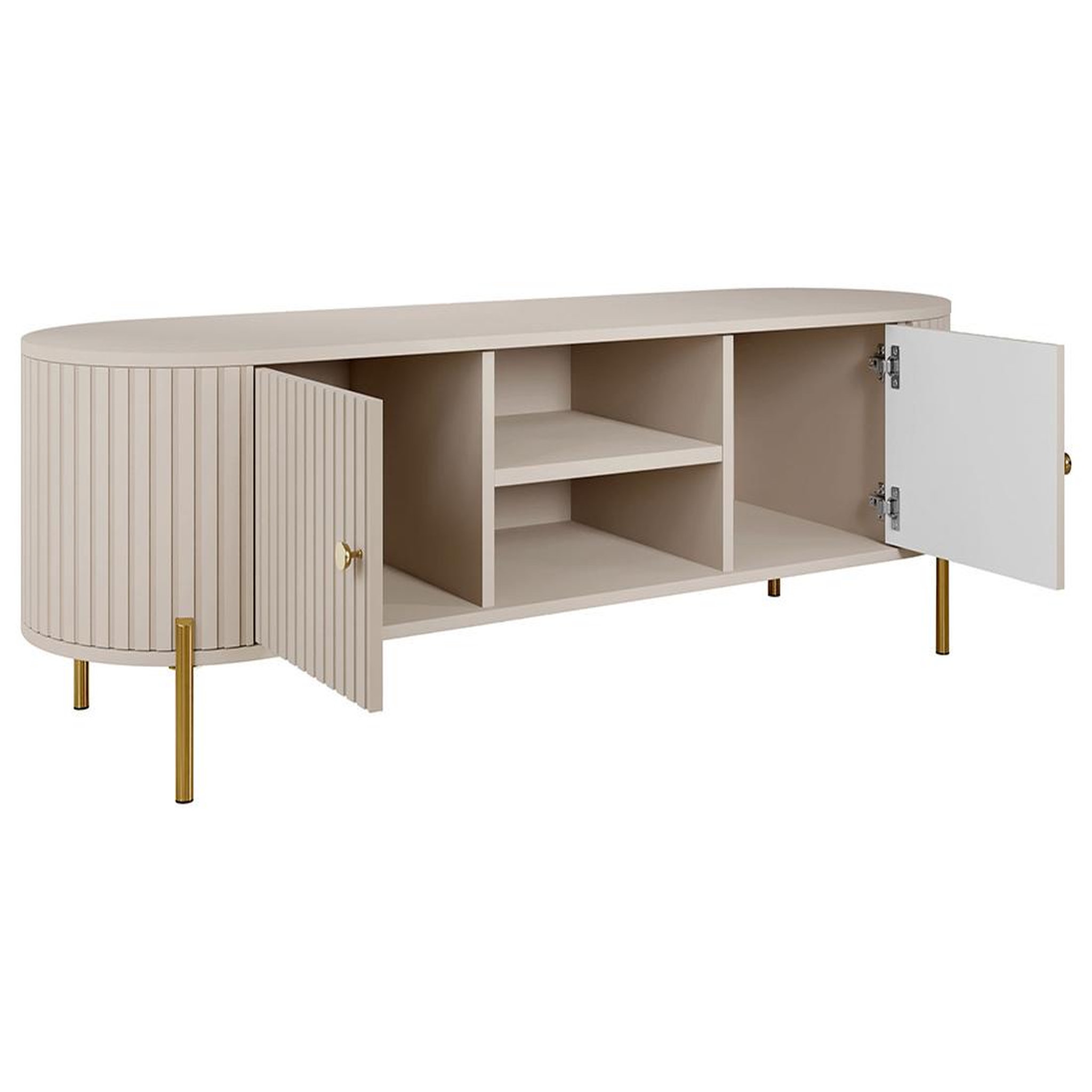 Voir la diapositive 3 : BEST MOBILIER Jaime - meuble tv 175 cm - 2 portes et 2 niches