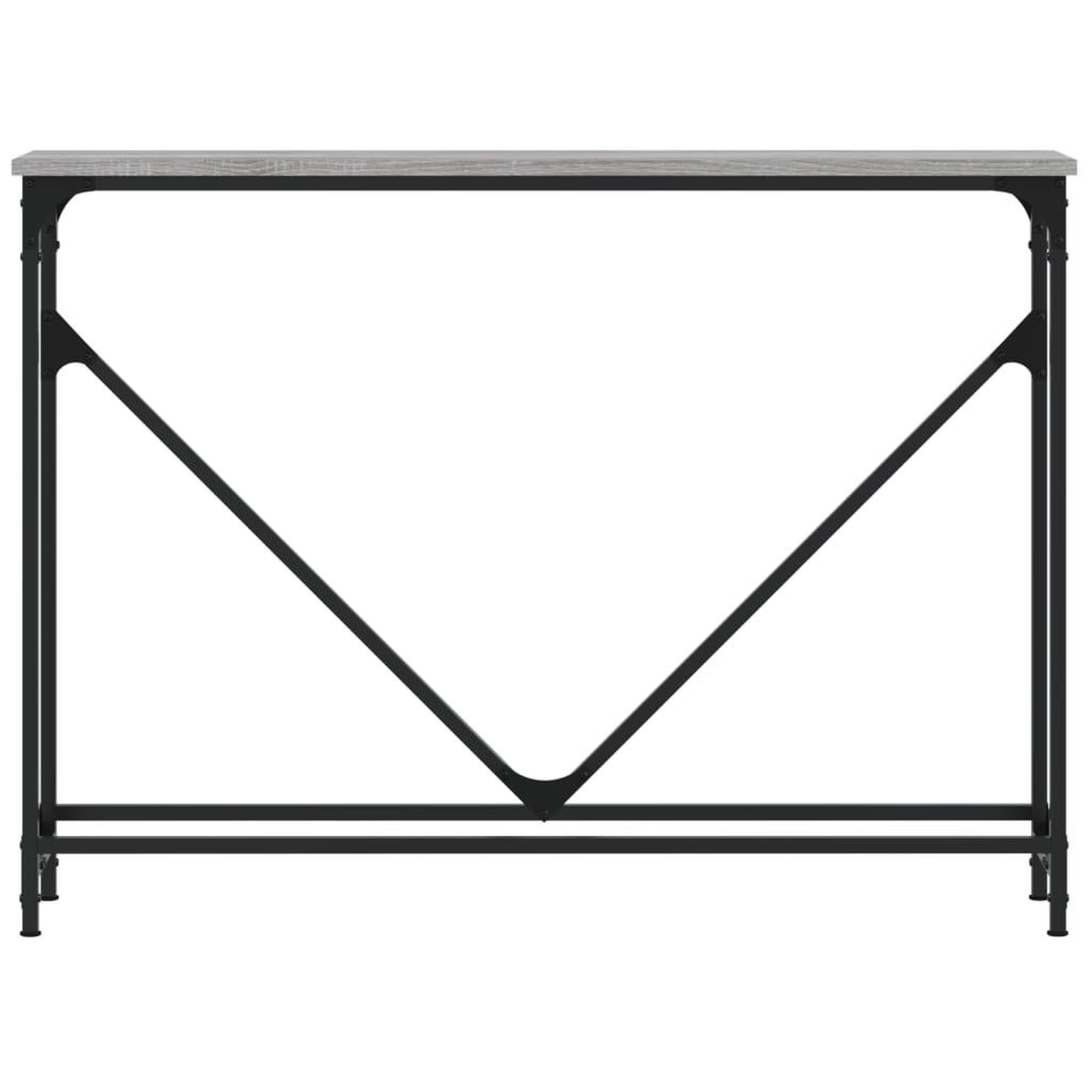 Voir la diapositive 4 : VIDAXL Table console sonoma gris 102x22,5x75 cm bois d'ingenierie