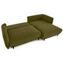Voir la diapositive 2 : LISA DESIGN Gianni - canapé d'angle droit 4 places convertible avec coffre en tissu
