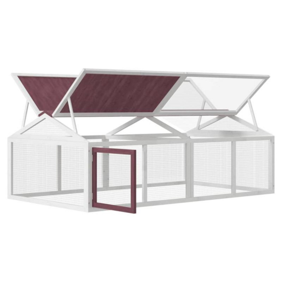 VIDAXL Enclos animaux moka 200x112,5x74 cm bois massif de pin