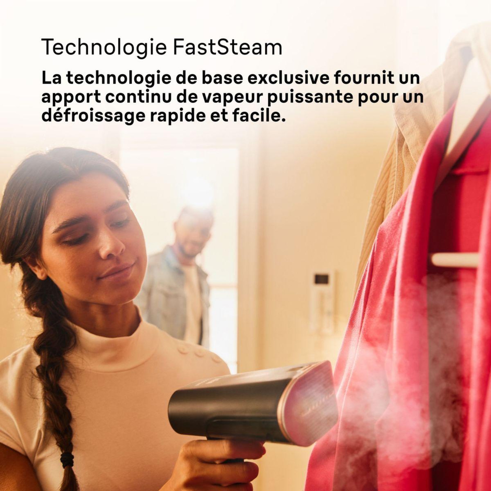 Voir la diapositive 4 : BRAUN Défroisseur vapeur vapeur quickstyle 7 gs7077bk