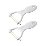 Fackelmann Lot de 2 rasoirs à légumes lame céramique couleur aléatoire 13 cm Fackelmann Colors Edition