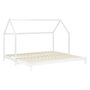 Voir la diapositive 4 : HomeStyle4U Lit Cabane Enfant 90x200 cm - blanc
