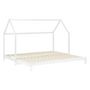 Voir la diapositive 4 : HomeStyle4U Lit Cabane Enfant 90x200 cm - blanc