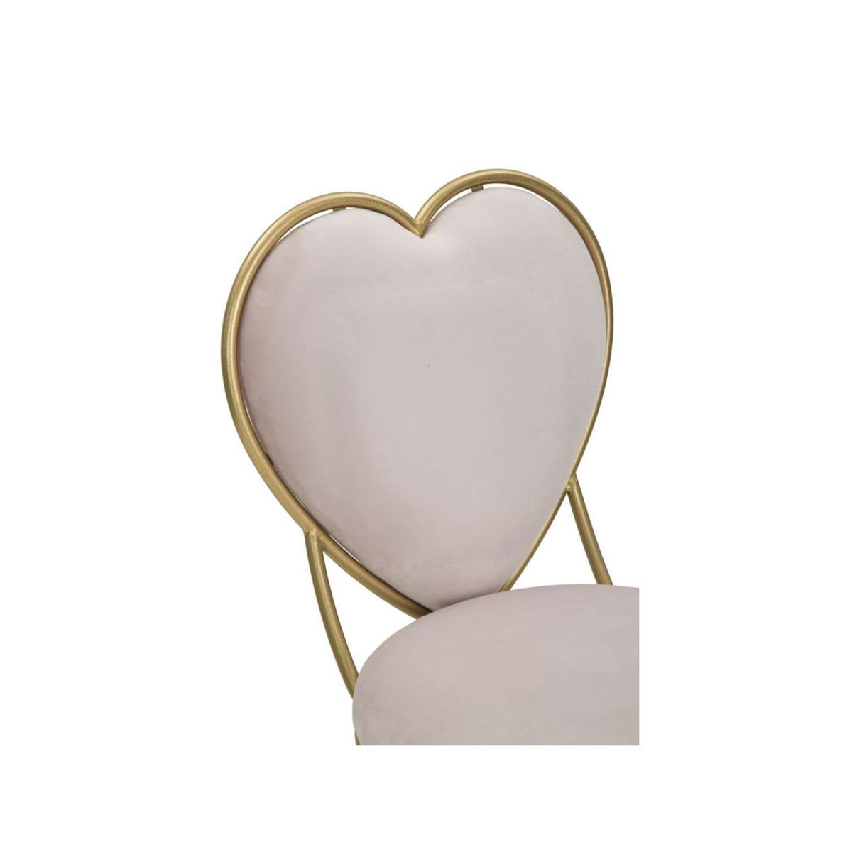 Paris Prix Chaise Design Coeur  Heart  80cm Rose & Or