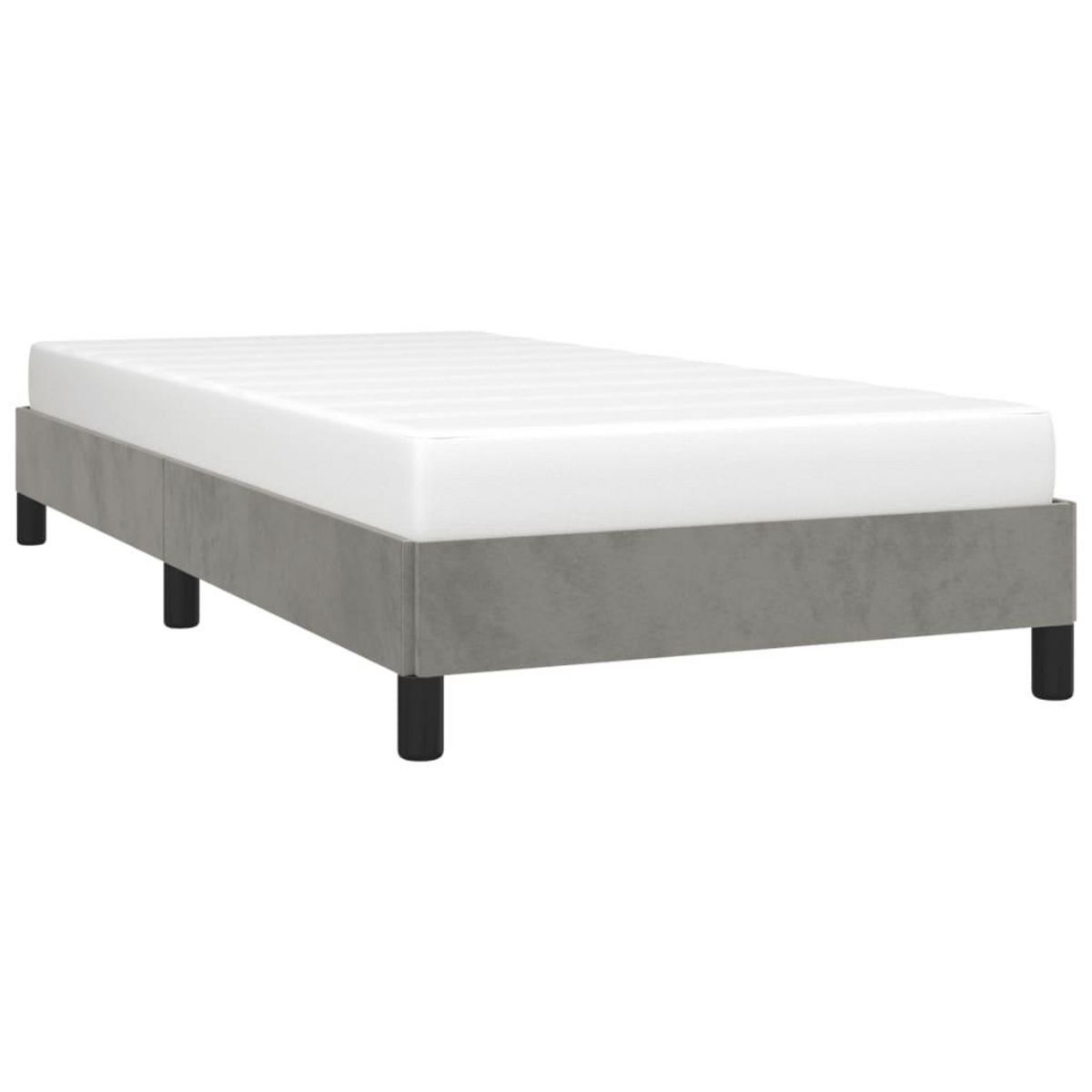 VIDAXL Cadre de lit sans matelas gris clair 100x200 cm velours