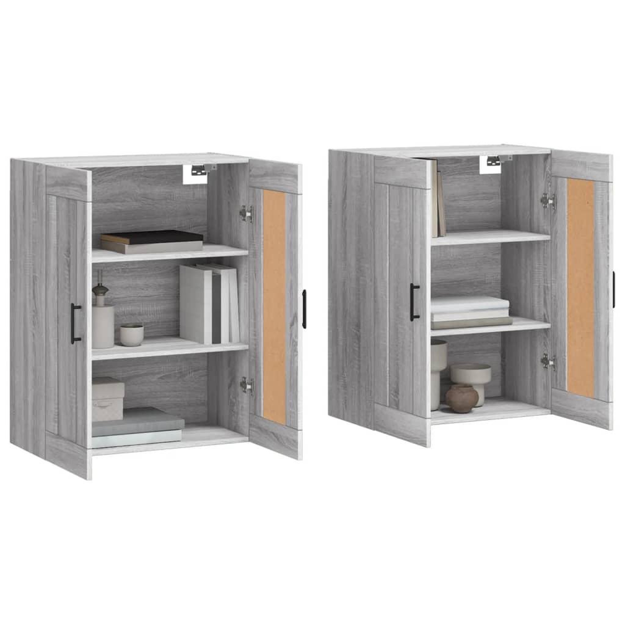 Voir la diapositive 3 : VIDAXL Armoires murales 2 pcs sonoma gris bois d'ingenierie