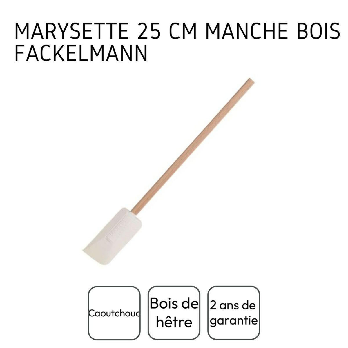 Fackelmann Ensemble de 2 Maryses de pâtisserie et de cuisine 25 cm manche en bois Fackelmann