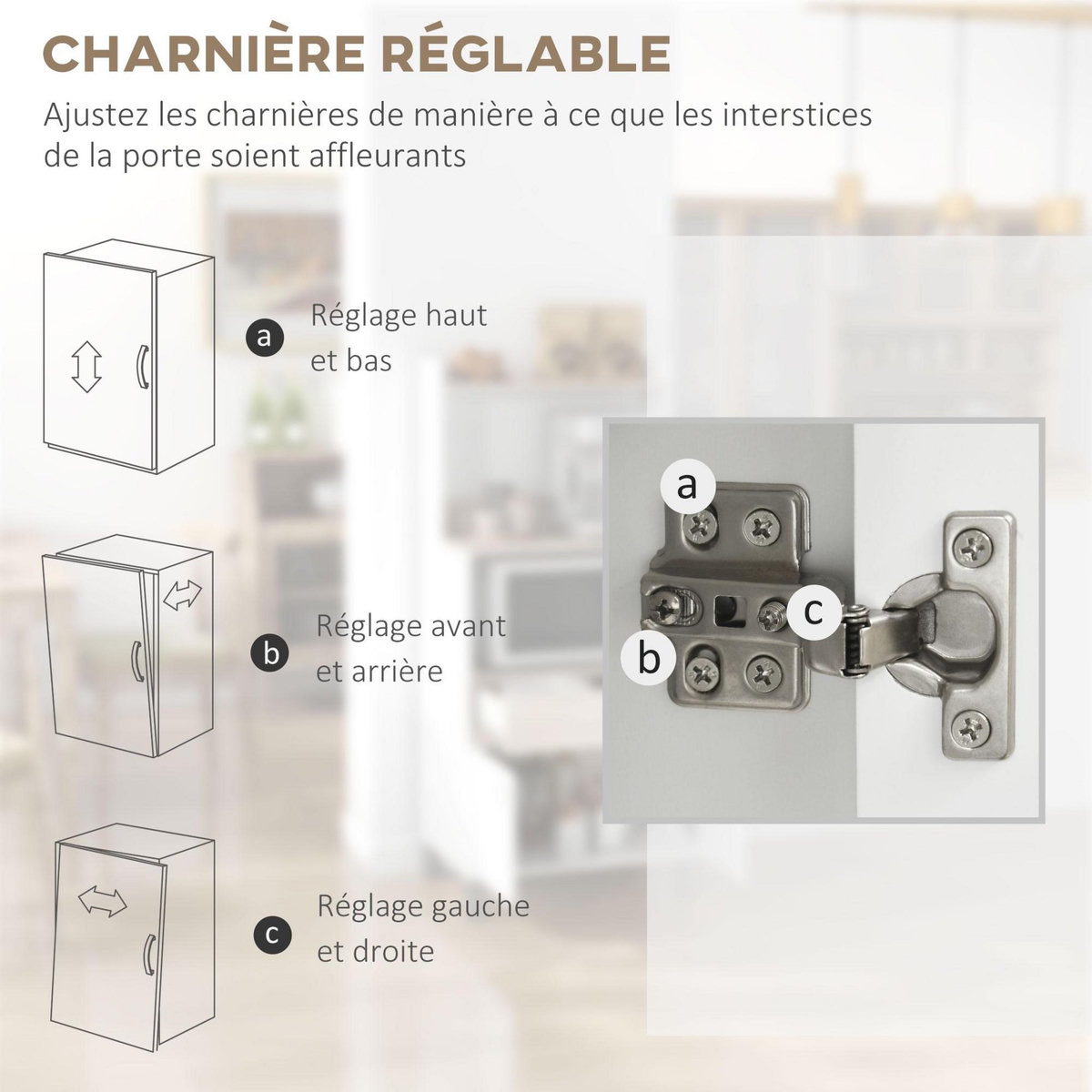 HOMCOM Meuble de rangement desserte de cuisine pour micro-ondes avec placard tiroir étagère supérieur 60 x 40 x 131 cm naturel et blanc
