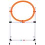 Voir la diapositive 2 : PAWHUT Agility sport pour chiens anneau d'agilité et obstacle 2 en 1 avec sac de transport plastique blanc orange