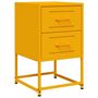 Voir la diapositive 5 : VIDAXL Tables de chevet 2 pcs jaune moutarde 36x39x60,5 cm acier