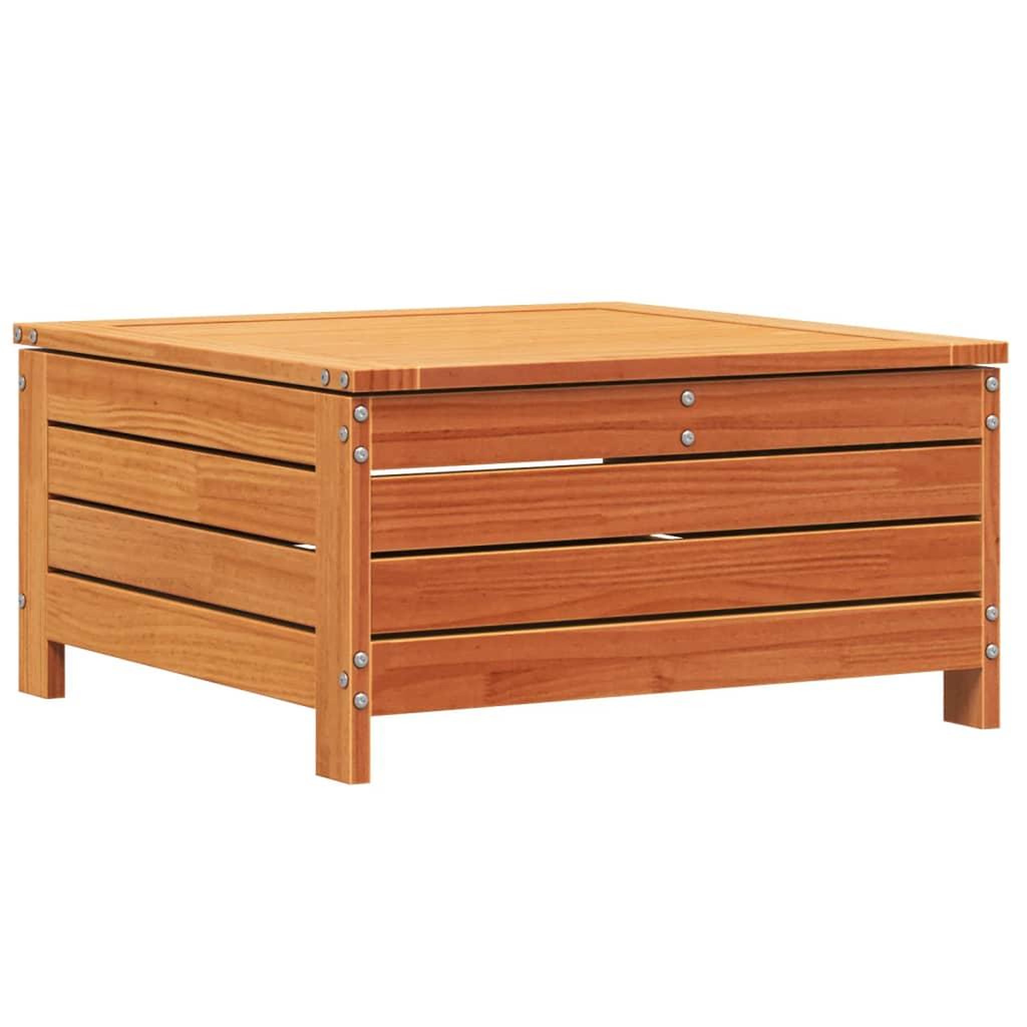 Voir la diapositive 2 : VIDAXL Repose-pied de jardin cire marron 62x63,5x32 cm bois pin massif