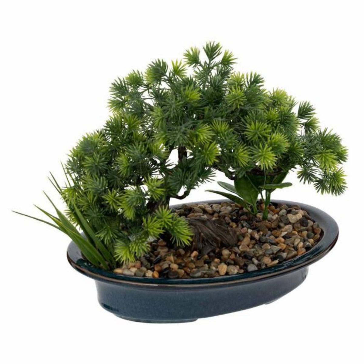 ATMOSPHERA Bonsaï Artificiel en Pot  Jiling  26cm Bleu
