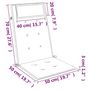 Voir la diapositive 6 : VIDAXL Coussins de chaise a dossier haut lot de 2 rouge bordeaux