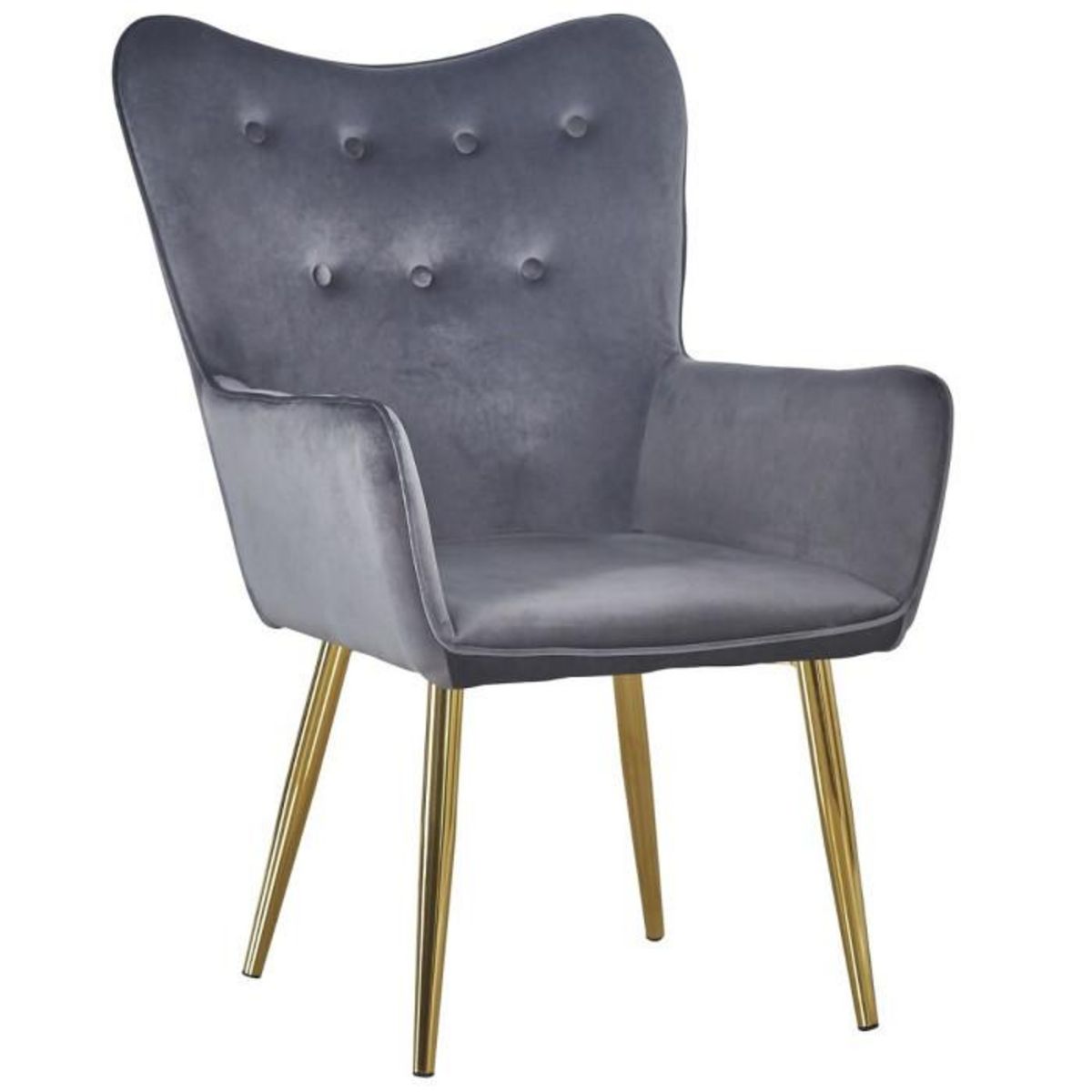 Paris Prix Fauteuil Scandinave Velours  Dolna  100cm Argent