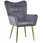 Voir la diapositive 1 : Paris Prix Fauteuil Scandinave Velours  Dolna  100cm Argent