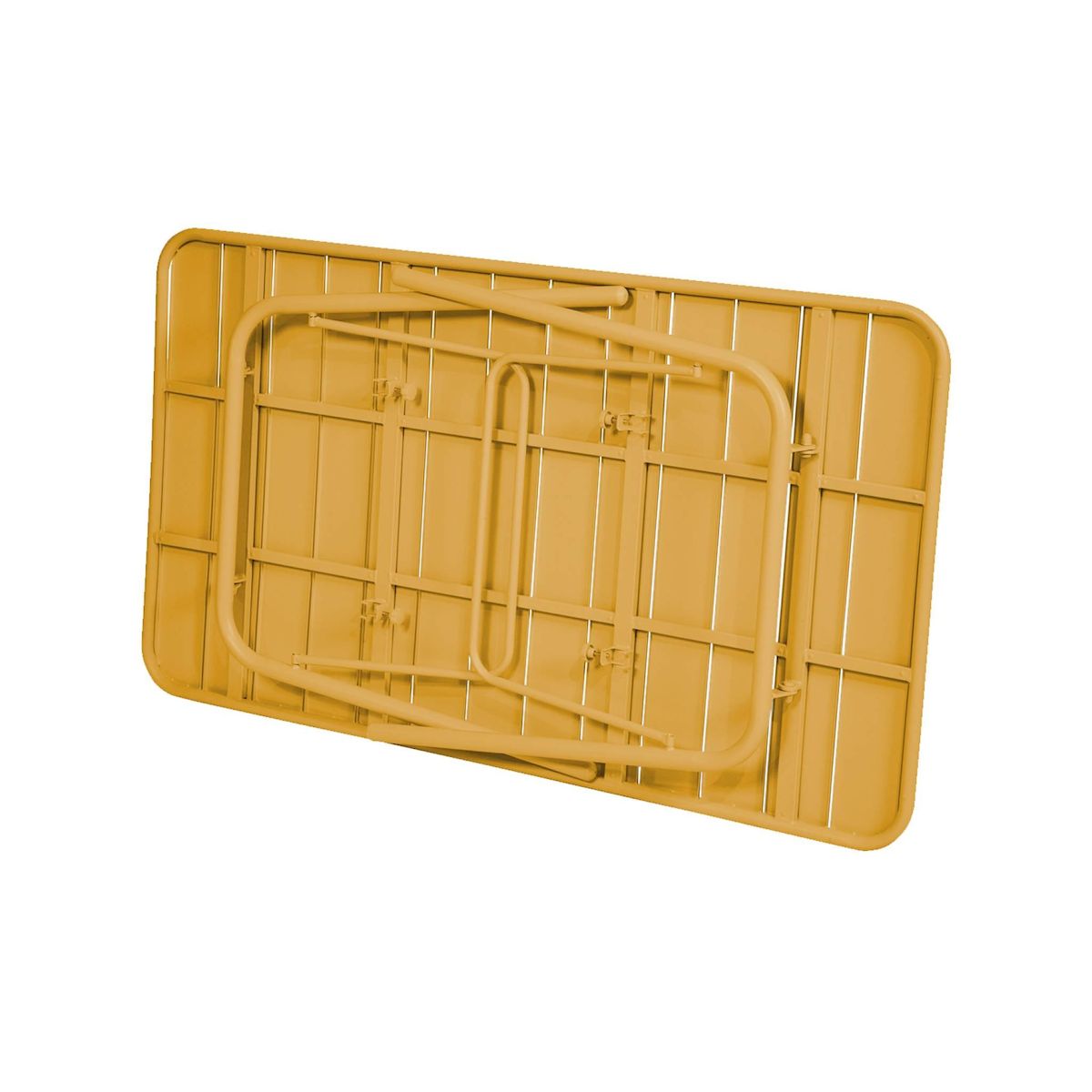 SWEEEK Table de jardin pliante métal 6 places, Amelia 141,2 x 80 x 72,5cm