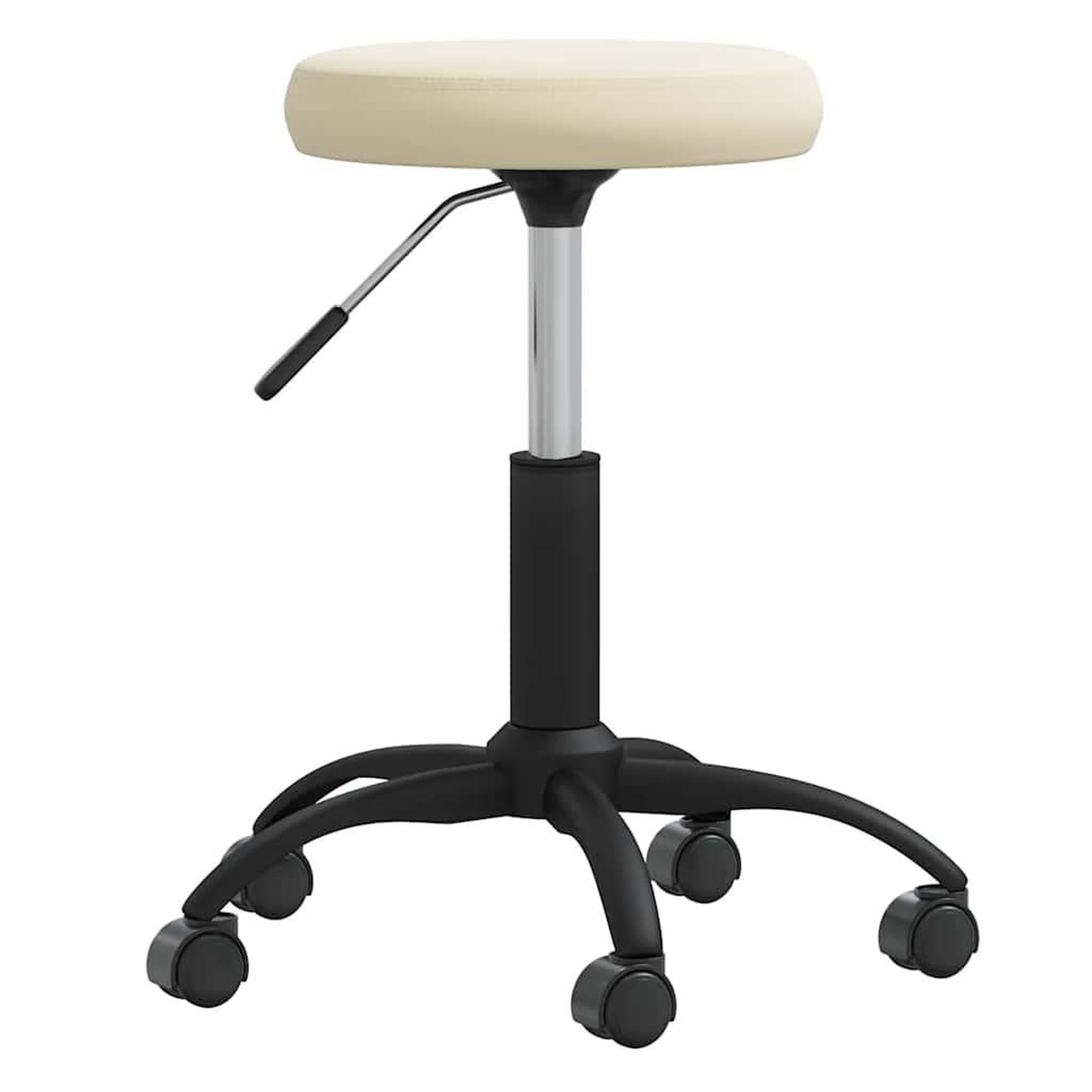 Voir la diapositive 2 : VIDAXL Chaise de bureau pivotante creme velours