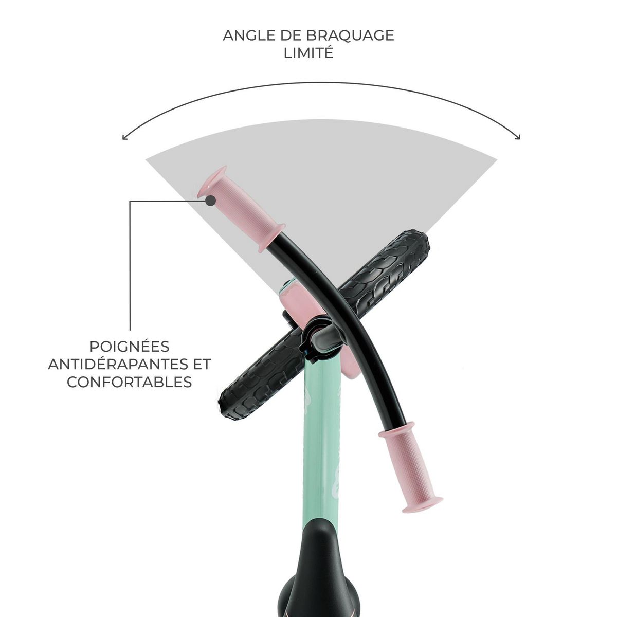 KINDERKRAFT Draisienne enfant grandes roues tout terrain réglable