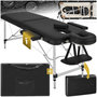 Voir la diapositive 1 : tectake Table de massage portable pliante 2 zones avec sac de transport inclus noir