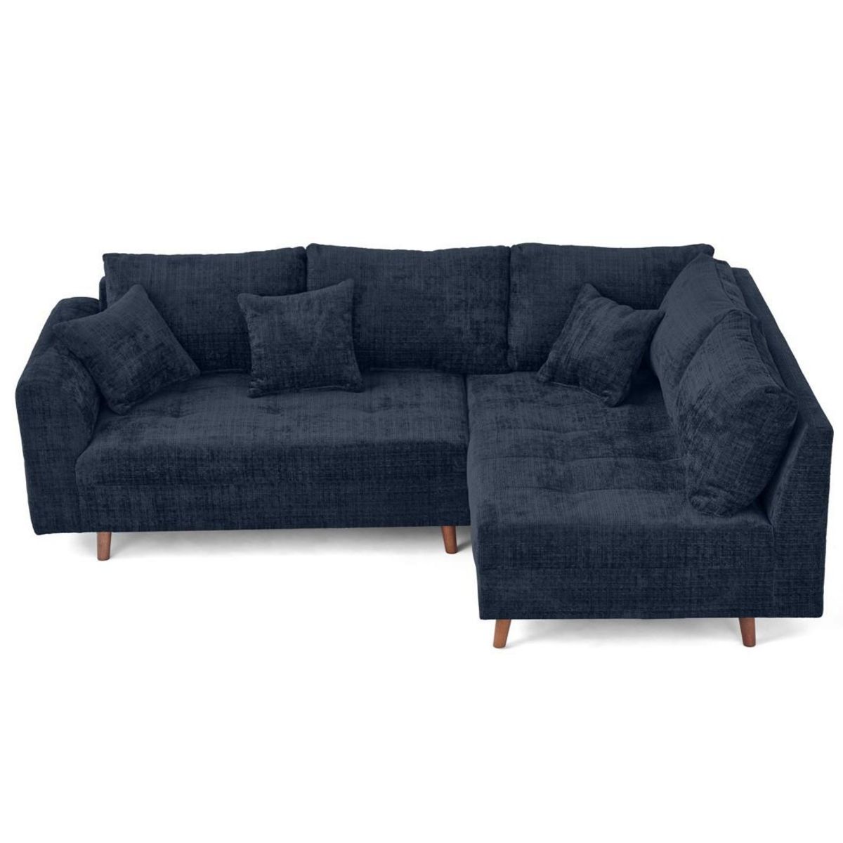 LISA DESIGN Rune - canapé d'angle droit 4 places en velours texturé