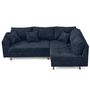 Voir la diapositive 3 : LISA DESIGN Rune - canapé d'angle droit 4 places en velours texturé