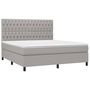 Voir la diapositive 3 : VIDAXL Sommier a lattes de lit et matelas et LED Gris clair 180x200 cm