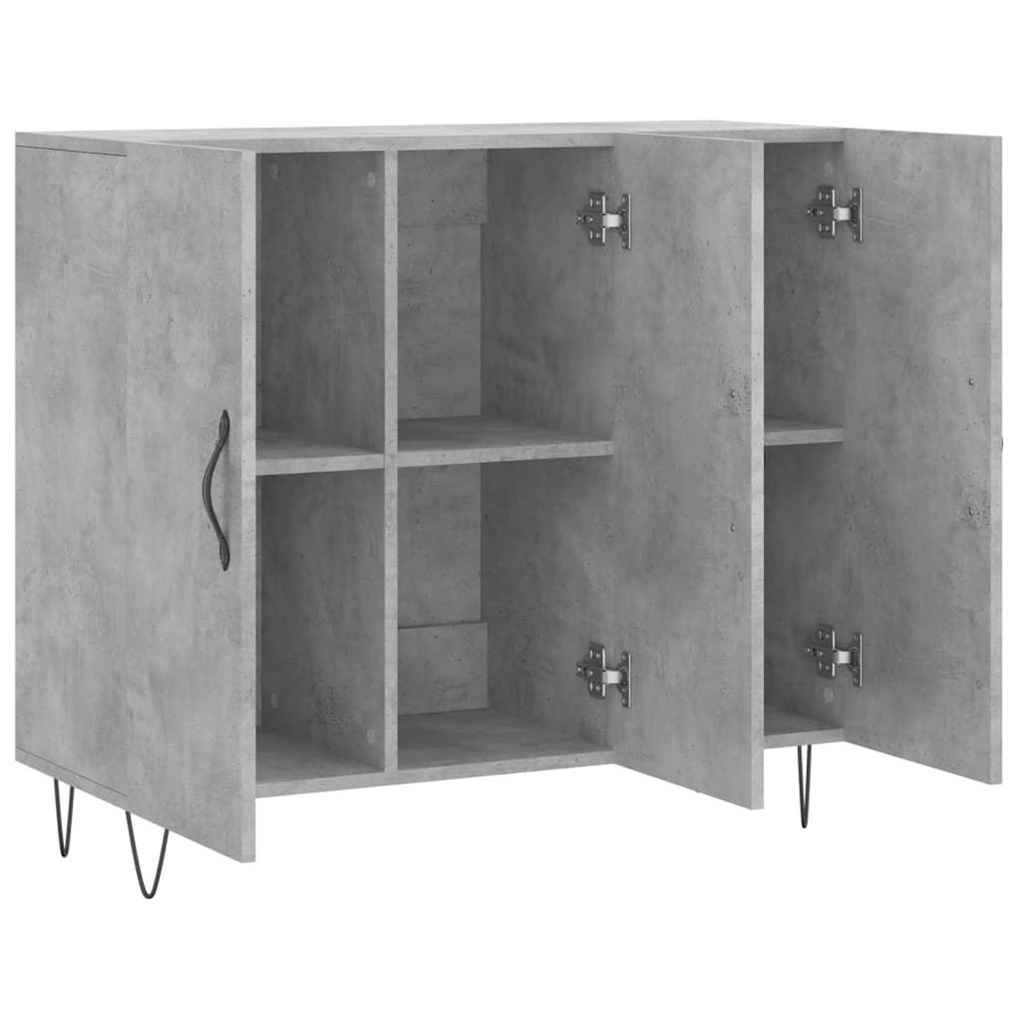 Voir la diapositive 5 : VIDAXL Buffet gris beton 90x34x80 cm bois d'ingenierie