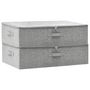 Voir la diapositive 2 : VIDAXL Boîtes de rangement 2 pcs Tissu 70x40x18 cm Gris