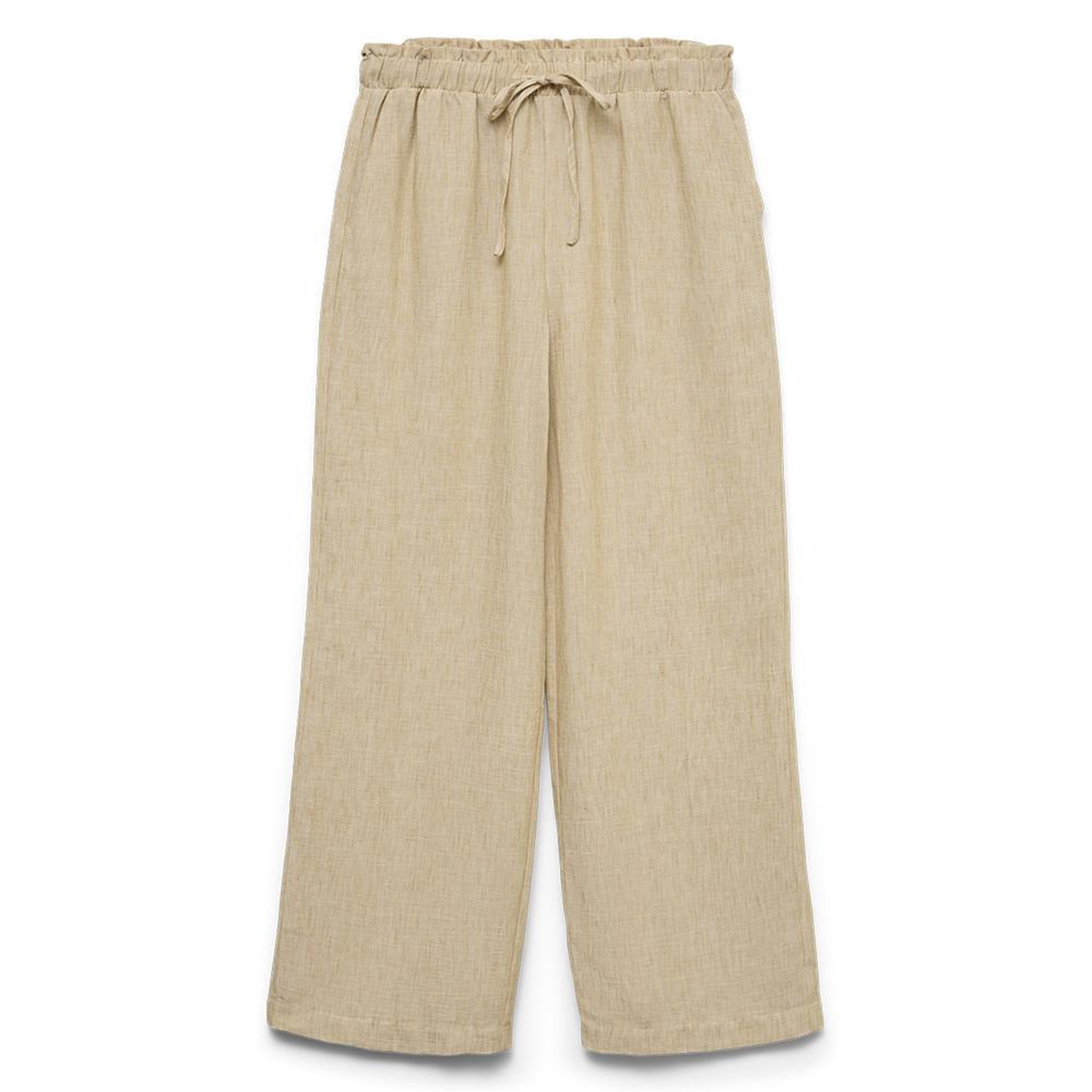 Vero Moda Pantalon fluide beige femme vero moda charline. Coloris disponibles : Beige