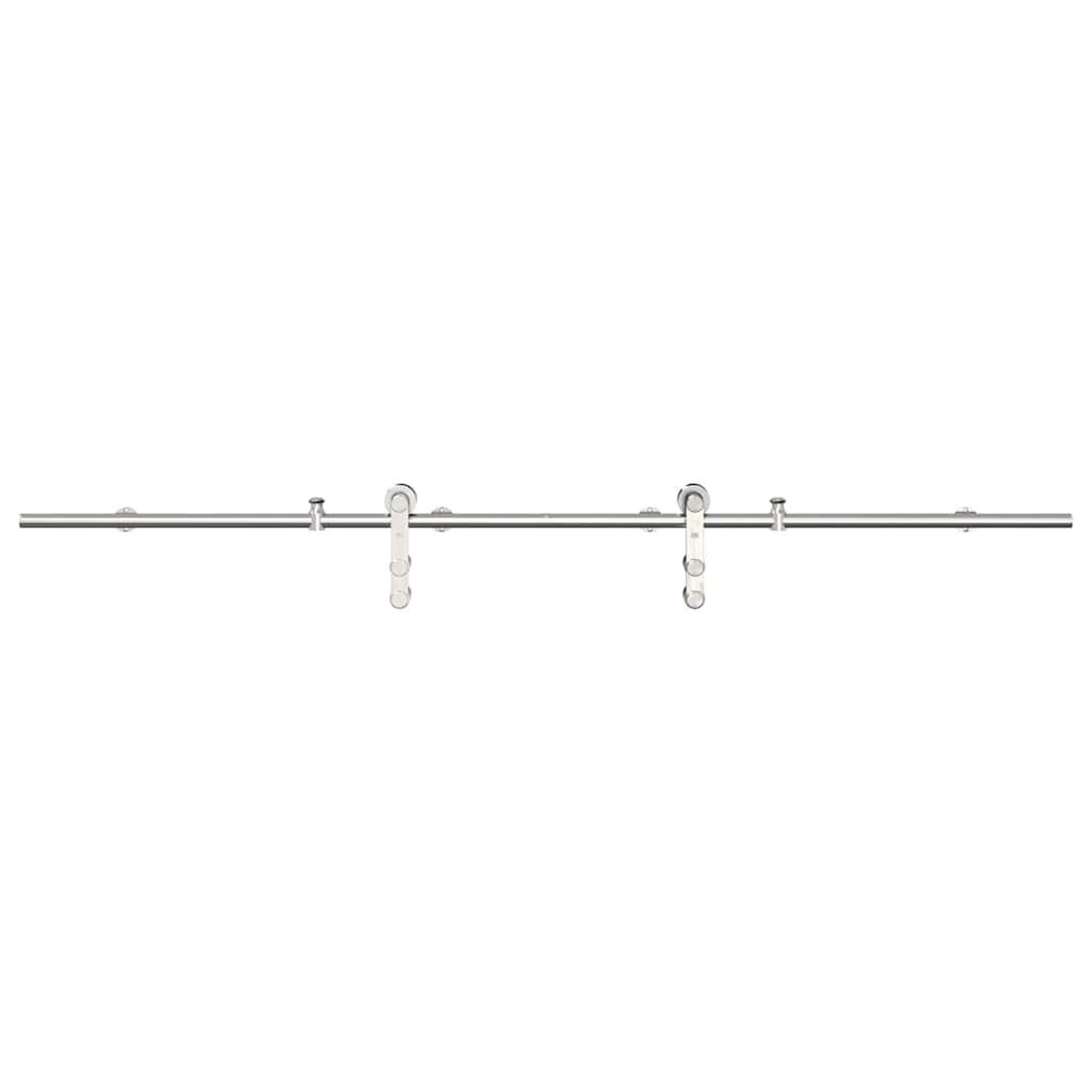 Voir la diapositive 2 : VIDAXL Kit fixation porte coulissante 200 cm Acier inoxydable Argente