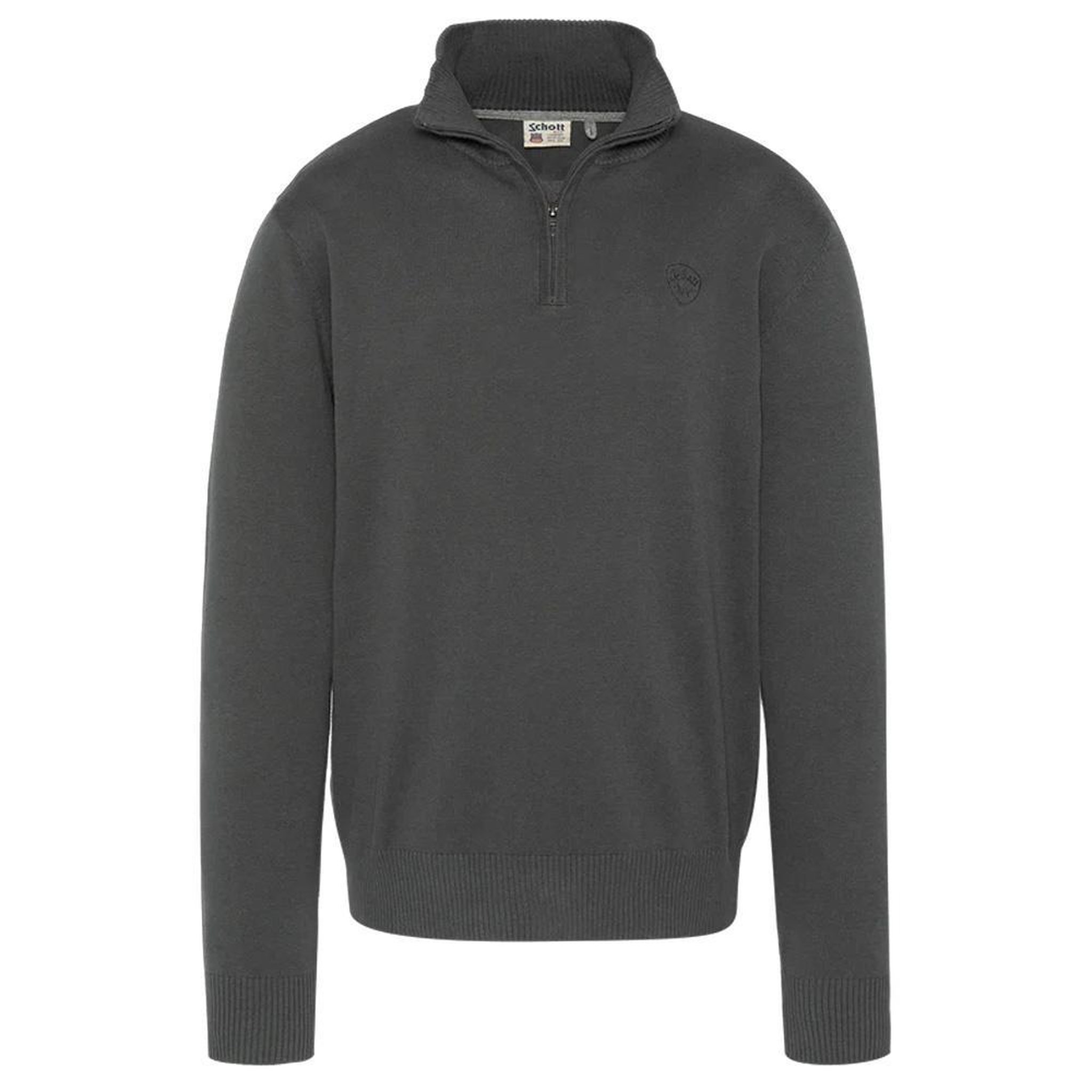 Schott Pull Gris Anthracite Homme Schott PLB127. Coloris disponibles : Gris