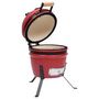 Voir la diapositive 4 : VIDAXL Barbecue a fumoir Kamado 2-en-1 Ceramique 56 cm Rouge