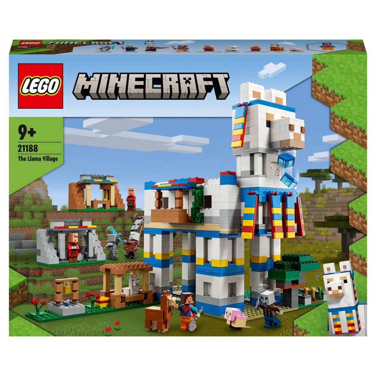 LEGO LEGO Minecraft 21188 Le Village Lama, Jouet de Maison et Figurines avec Animaux