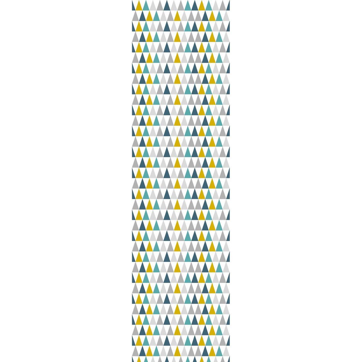 HABITABLE Sticker pour porte de dressing Home - L. 250 x l. 67,5 cm - Blanc multicolore