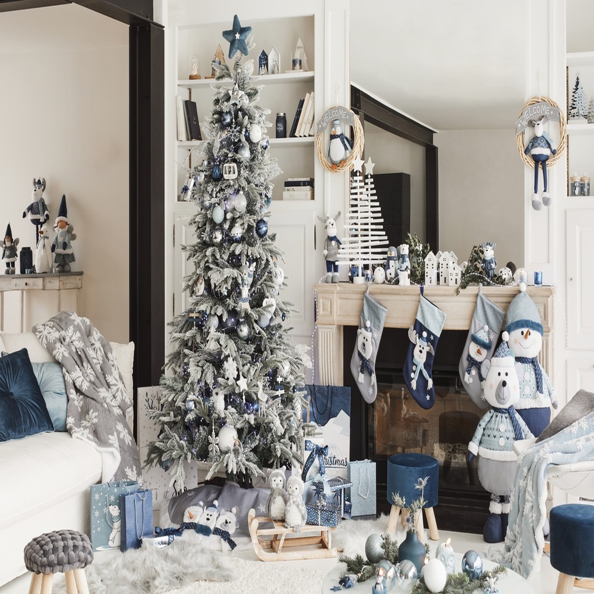 Voir la diapositive 1 : ACTUEL Sapin de Noël artificiel Grey 180 cm Ø 107 cm