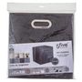 Voir la diapositive 2 : TOILINUX Lot de 2 boites de rangement en feutrine - L. 31 cm x H. 31 cm - Gris foncé chiné
