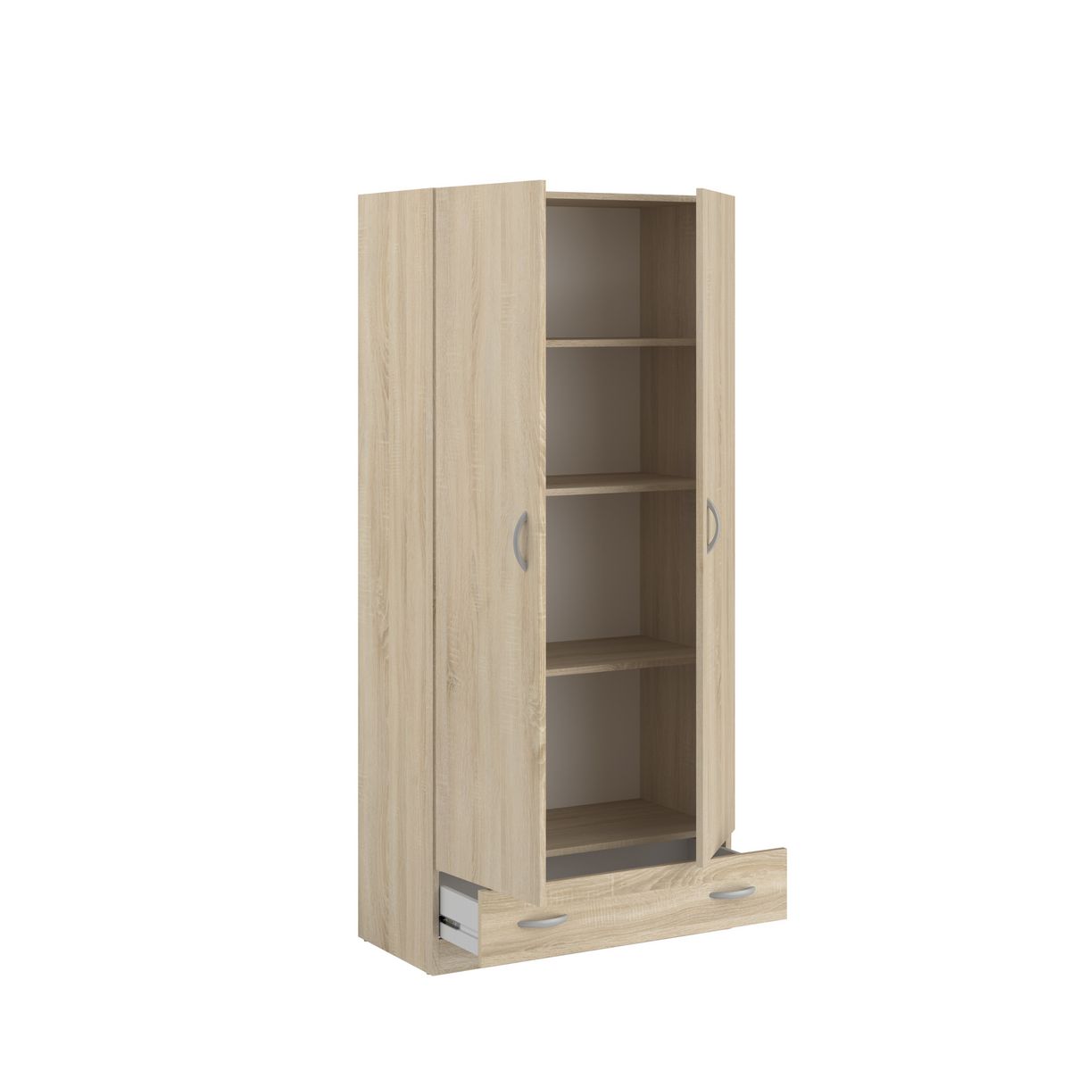 Armoire 2 portes 1 tiroir L78cm HOUSTON
