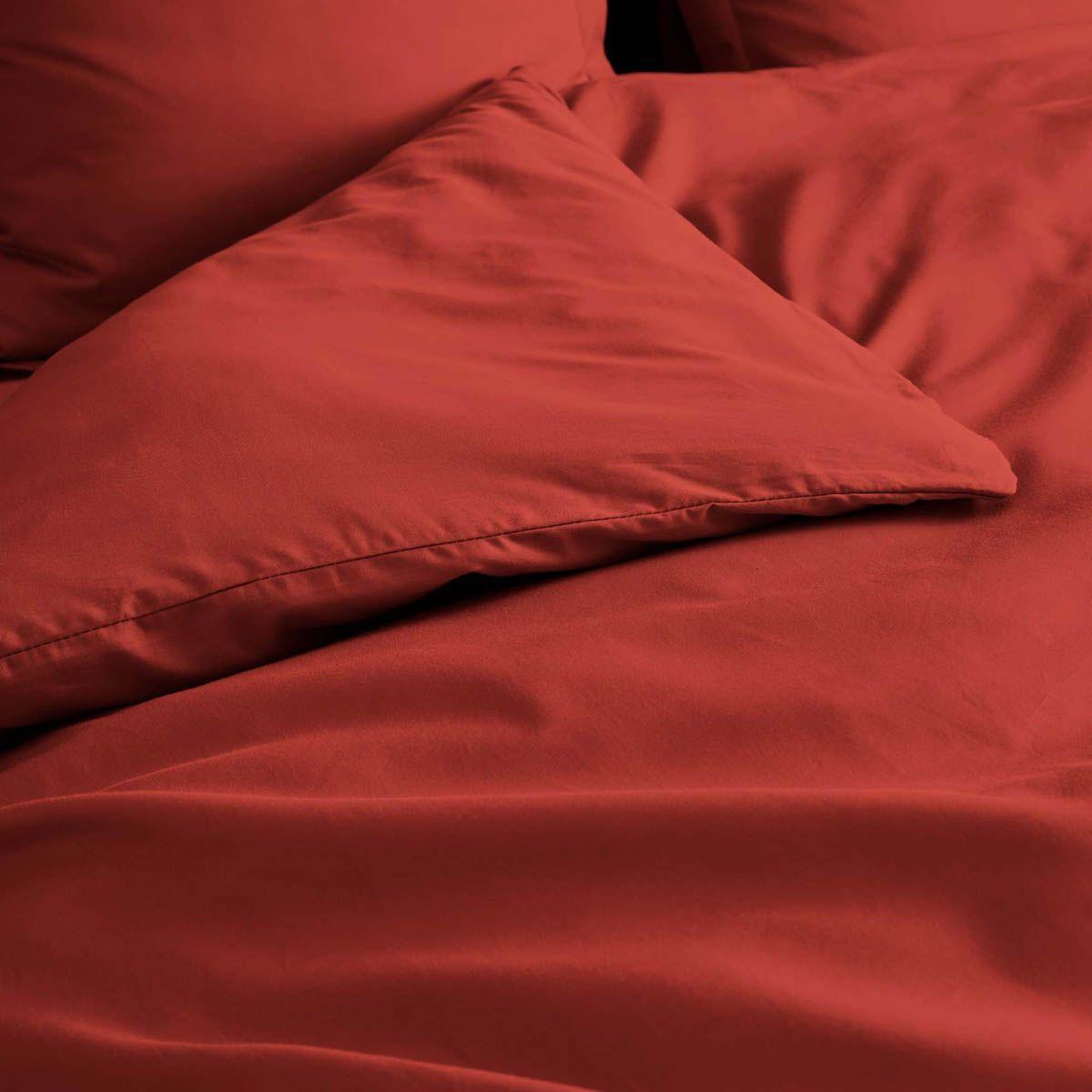 Voir la diapositive 2 : Douceur d'Intérieur Housse de couette  percaline  220x240cm tomette