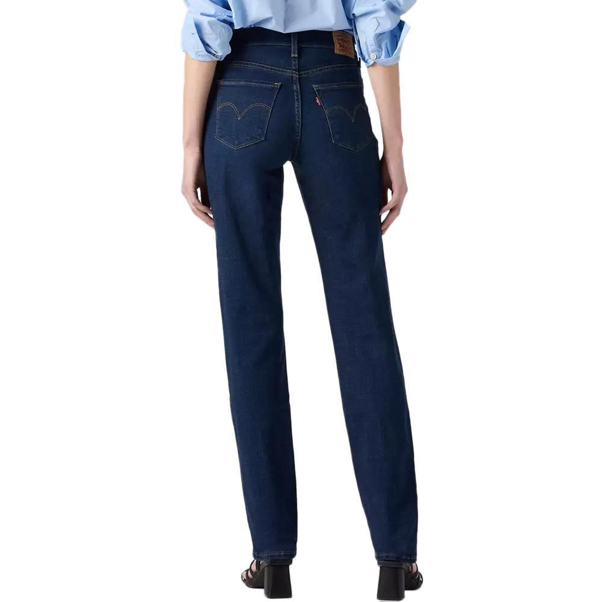 Voir la diapositive 2 : Levi's Jean 724  Foncé Femme Levi's Shaping Slim Med Indigo