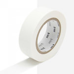 Masking Tape (MT) Masking tape unicolore - Blanc mat - 1,5 cm x 7 m