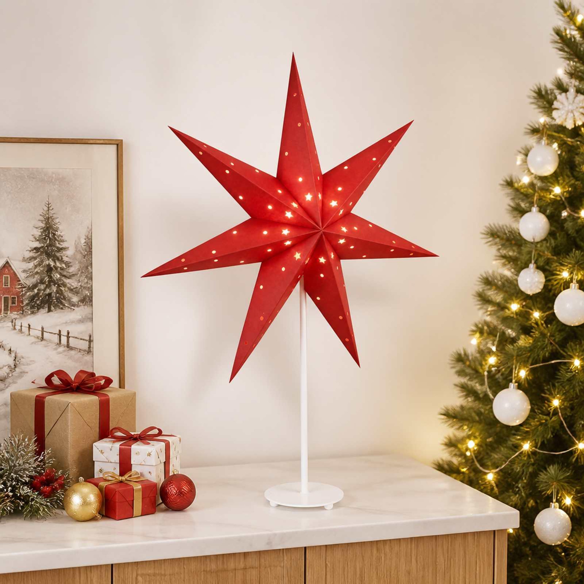 Voir la diapositive 2 : VIDAXL Eclairage de Noël RAAHE Blanc chaud 35 x 15 x 55 cm
